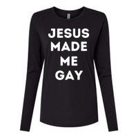 Jesus Made Me Gay Womens Cotton Relaxed Long Sleeve T-Shirt