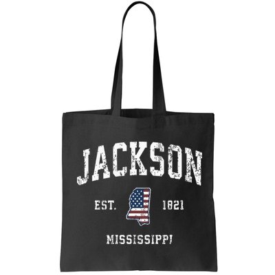 Jackson Mississippi Ms Vintage American Flag Sports Design Bag