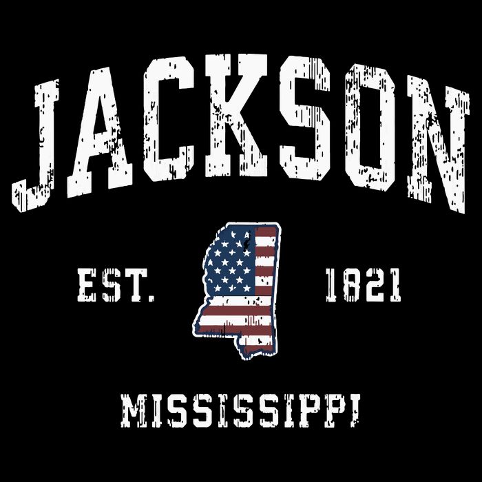 Jackson Mississippi Ms Vintage American Flag Sports Design Kids Hoodie