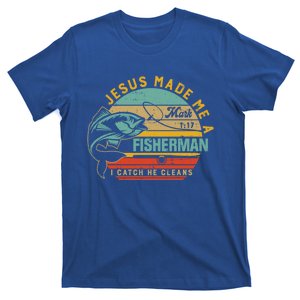 Jesus Made Me A Fisher Of Christian Gift For Fathers Day Gift T-Shirt