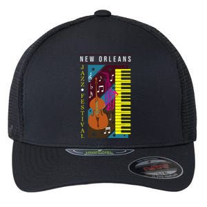 Jazz Music New Orleans Music Festival Musical Souvenir Flexfit Unipanel Trucker Cap