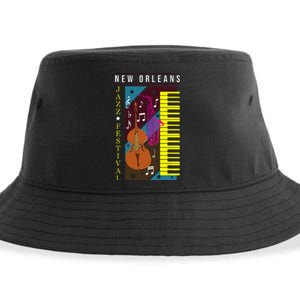 Jazz Music New Orleans Music Festival Musical Souvenir Sustainable Bucket Hat