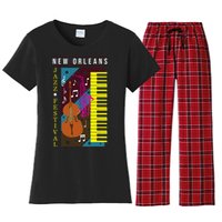 Jazz Music New Orleans Music Festival Musical Souvenir Women's Flannel Pajama Set