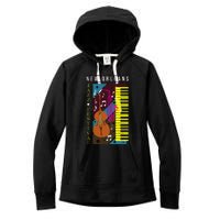 Jazz Music New Orleans Music Festival Musical Souvenir Women's Fleece Hoodie