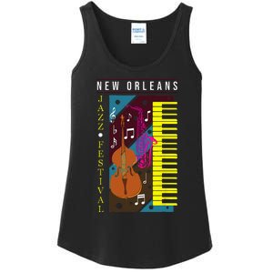 Jazz Music New Orleans Music Festival Musical Souvenir Ladies Essential Tank