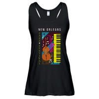 Jazz Music New Orleans Music Festival Musical Souvenir Ladies Essential Flowy Tank