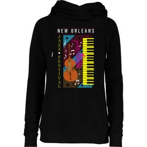 Jazz Music New Orleans Music Festival Musical Souvenir Womens Funnel Neck Pullover Hood