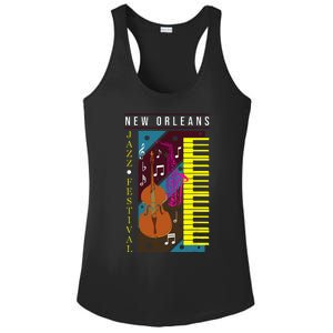 Jazz Music New Orleans Music Festival Musical Souvenir Ladies PosiCharge Competitor Racerback Tank