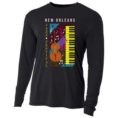 Jazz Music New Orleans Music Festival Musical Souvenir Cooling Performance Long Sleeve Crew