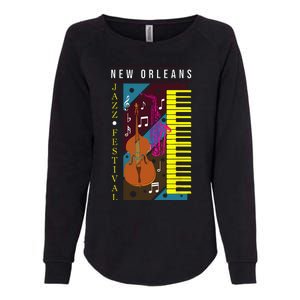 Jazz Music New Orleans Music Festival Musical Souvenir Womens California Wash Sweatshirt