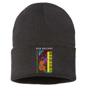 Jazz Music New Orleans Music Festival Musical Souvenir Sustainable Knit Beanie