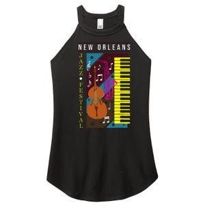 Jazz Music New Orleans Music Festival Musical Souvenir Women's Perfect Tri Rocker Tank