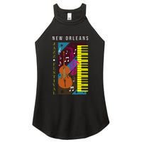 Jazz Music New Orleans Music Festival Musical Souvenir Women's Perfect Tri Rocker Tank