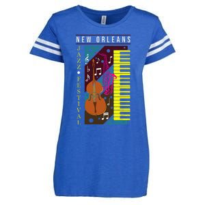 Jazz Music New Orleans Music Festival Musical Souvenir Enza Ladies Jersey Football T-Shirt