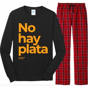 Javier Milei No Hay Plata Coherencia Por Favor Libertarismo Long Sleeve Pajama Set