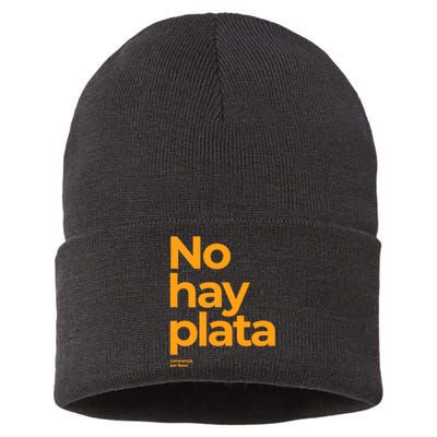 Javier Milei No Hay Plata Coherencia Por Favor Libertarismo Sustainable Knit Beanie