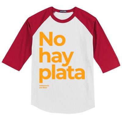 Javier Milei No Hay Plata Coherencia Por Favor Libertarismo Kids Colorblock Raglan Jersey