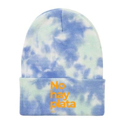 Javier Milei No Hay Plata Coherencia Por Favor Libertarismo Tie Dye 12in Knit Beanie