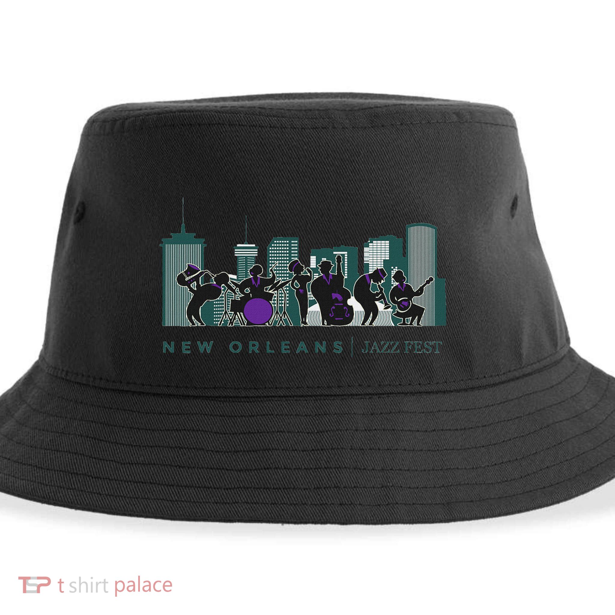 Jazz Music New Orleans Fest Jazz Festival Souvenir Sustainable Bucket Hat