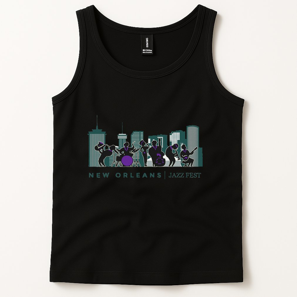 Jazz Music New Orleans Fest Jazz Festival Souvenir Tank Top