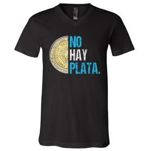 Javier Milei No Hay Plata Coherencia V-Neck T-Shirt