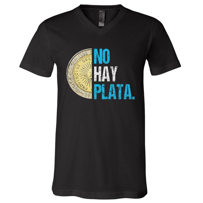 Javier Milei No Hay Plata Coherencia V-Neck T-Shirt