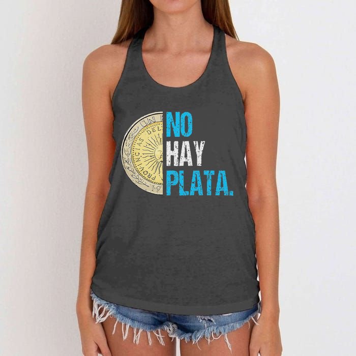 Javier Milei No Hay Plata Coherencia Women's Knotted Racerback Tank