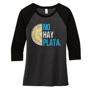 Javier Milei No Hay Plata Coherencia Women's Tri-Blend 3/4-Sleeve Raglan Shirt