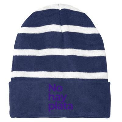 Javier Milei No hay plata Coherencia por favor Libertarismo Striped Beanie with Solid Band