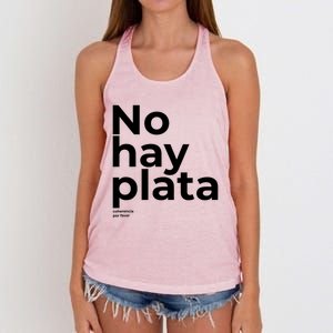 Javier Milei No Hay Plata Coherencia Por Favor Libertarismo Women's Knotted Racerback Tank