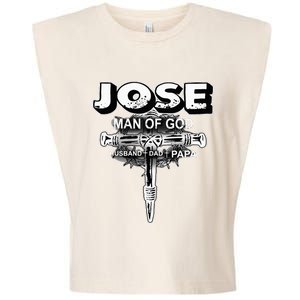 Jose Man Of God Husband Dad And Papa Garment-Dyed Women's Muscle Tee