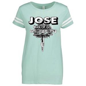 Jose Man Of God Husband Dad And Papa Enza Ladies Jersey Football T-Shirt