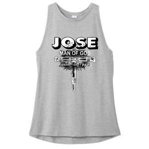 Jose Man Of God Husband Dad And Papa Ladies PosiCharge Tri-Blend Wicking Tank