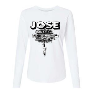 Jose Man Of God Husband Dad And Papa Womens Cotton Relaxed Long Sleeve T-Shirt