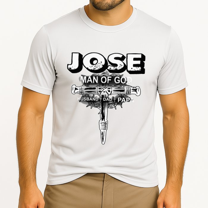 Jose Man Of God Husband Dad And Papa Cooling Performance Crew T-Shirt