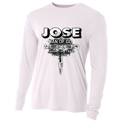 Jose Man Of God Husband Dad And Papa Cooling Performance Long Sleeve Crew
