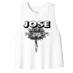 Jose Man Of God Husband Dad And Papa Women's Racerback Cropped Tank