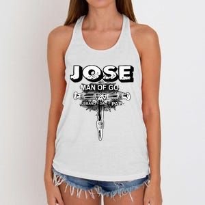 Jose Man Of God Husband Dad And Papa Women's Knotted Racerback Tank