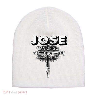 Jose Man Of God Husband Dad And Papa Short Acrylic Beanie