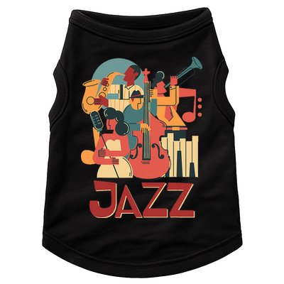 Jazz Musician Orchestra Play On Stage Smooth Jazz Doggie Tank