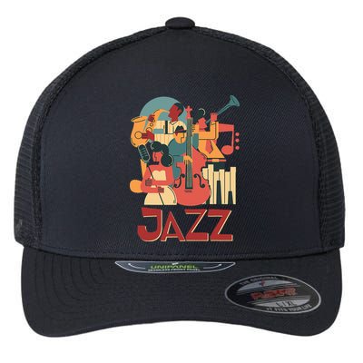 Jazz Musician Orchestra Play On Stage Smooth Jazz Flexfit Unipanel Trucker Cap