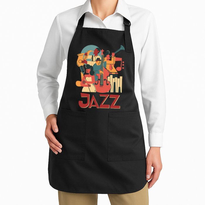 Jazz Musician Orchestra Play On Stage Smooth Jazz Apron