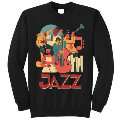 Jazz Musician Orchestra Play On Stage Smooth Jazz Sweatshirt