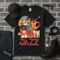 Jazz Musician Orchestra Play On Stage Smooth Jazz Tall T-Shirt