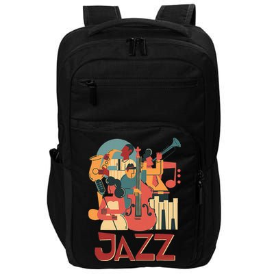 Jazz Musician Orchestra Play On Stage Smooth Jazz Impact Tech Backpack