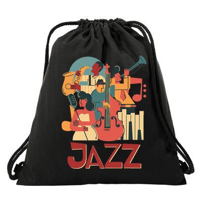 Jazz Musician Orchestra Play On Stage Smooth Jazz Drawstring Bag