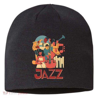 Jazz Musician Orchestra Play On Stage Smooth Jazz Sustainable Beanie