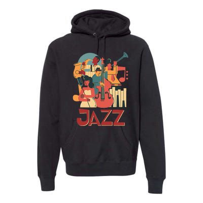 Jazz Musician Orchestra Play On Stage Smooth Jazz Premium Hoodie