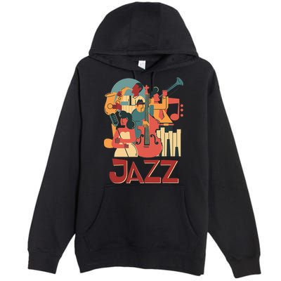 Jazz Musician Orchestra Play On Stage Smooth Jazz Premium Pullover Hoodie
