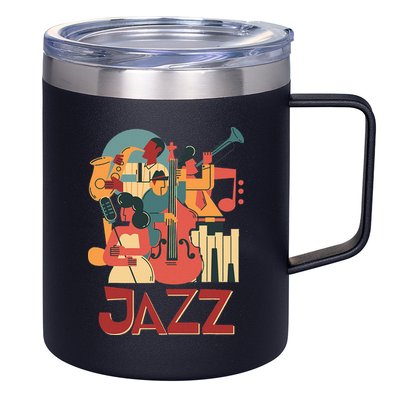 Jazz Musician Orchestra Play On Stage Smooth Jazz 12oz Stainless Steel Coffee Mug